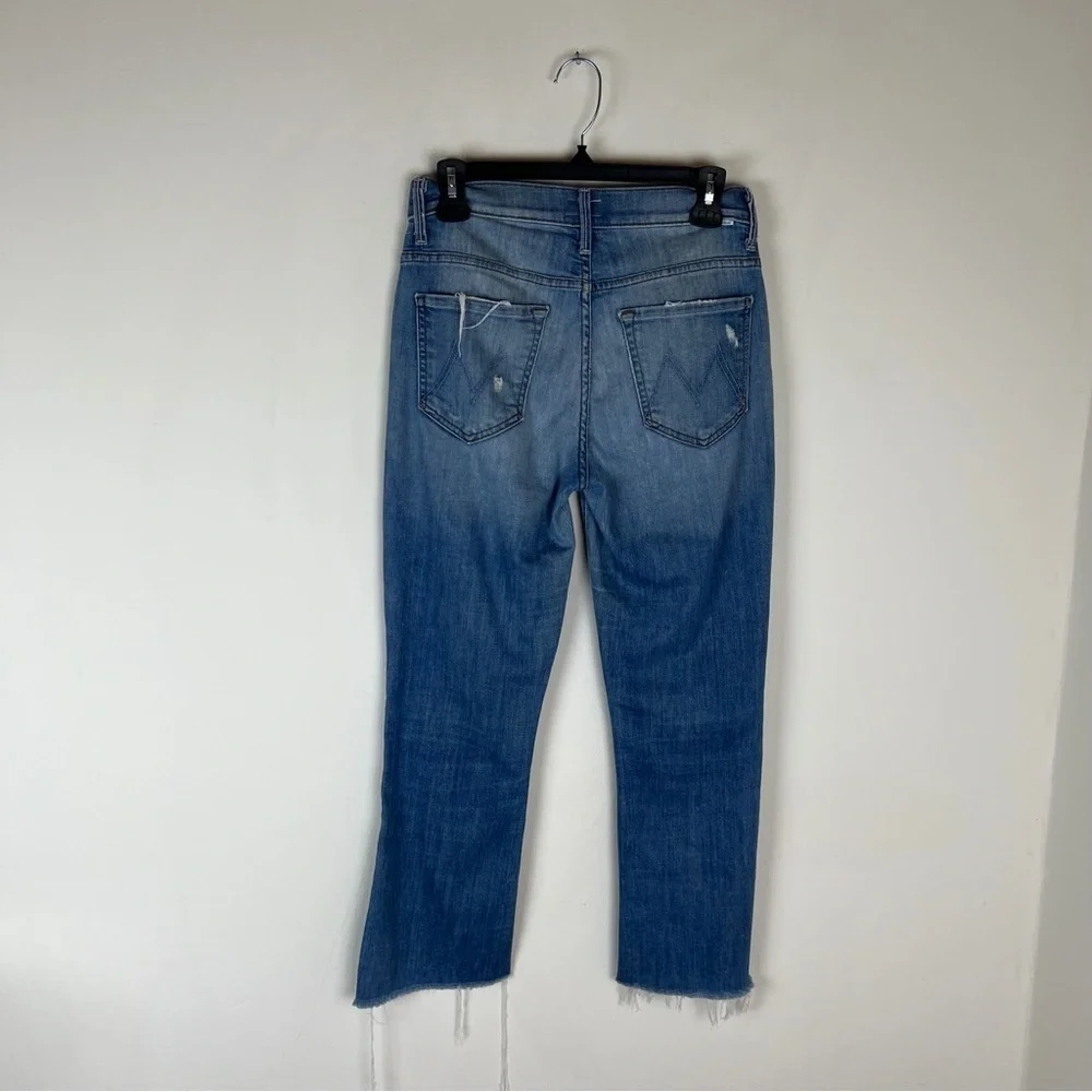 MOTHER Insider Crop Step Fray Jeans in SHAKE WELL SIZE 27